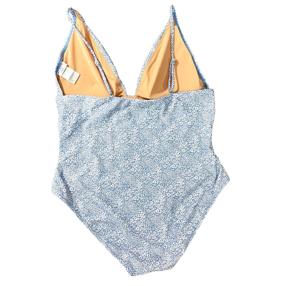 NWOT J.Crew Plunge One-Piece Swimsuit Liberty® Jacqueline’s Blossom Floral Sz 16 - Picture 3 of 11